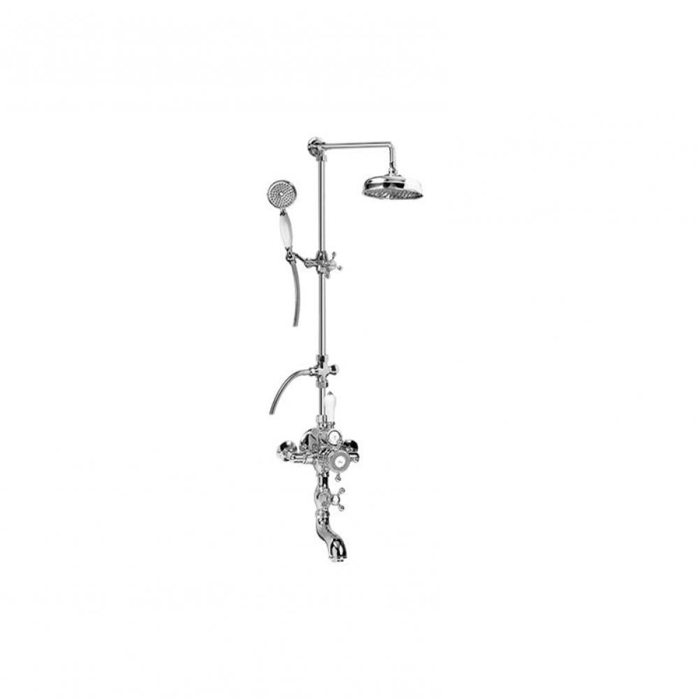 Adley Exposed Thermostatic Tub and Shower System w/Handshower (Rough and Trim)