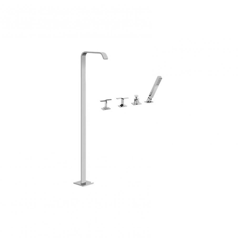 Immersion Floor-Mounted Tub Filler