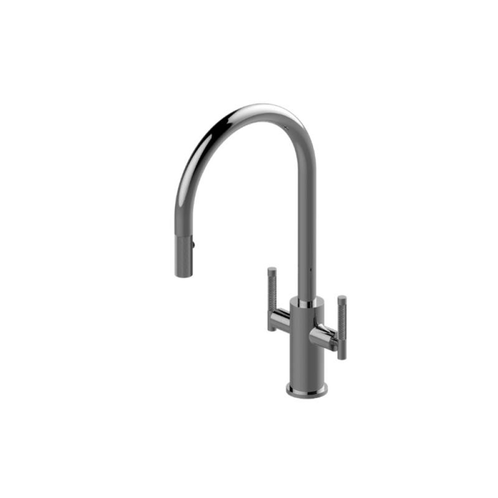 Pull-Down Two-Handle Kitchen Faucet