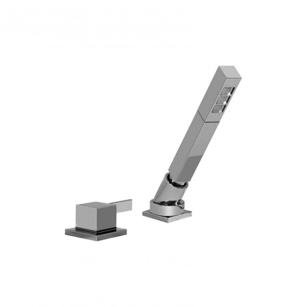 Qubic Tre Deck-Mounted Handshower & Diverter Set - Trim Only