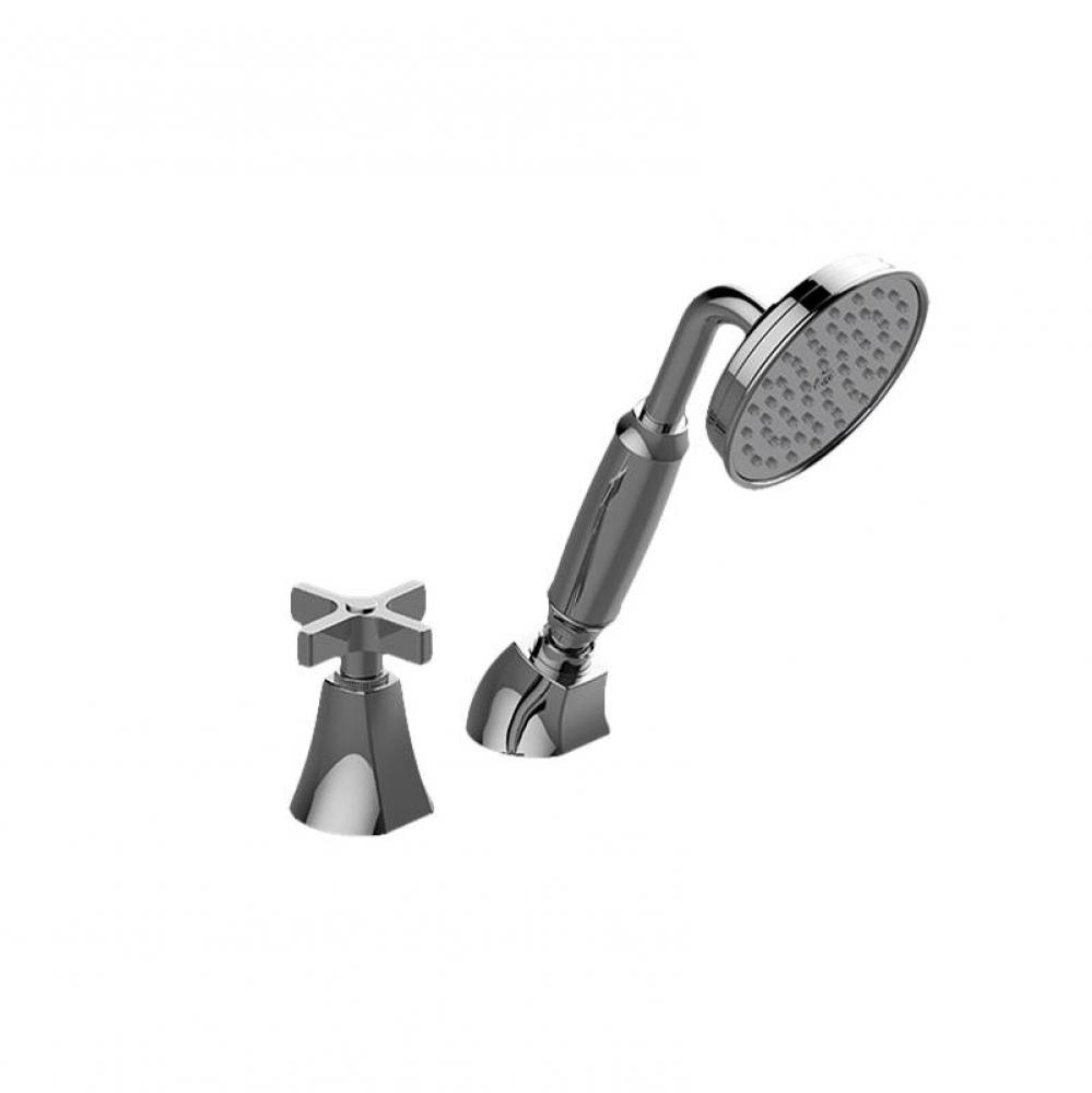 Finezza DUE Deck-Mounted Handshower & Diverter Set w/Cross Handle (Trim)