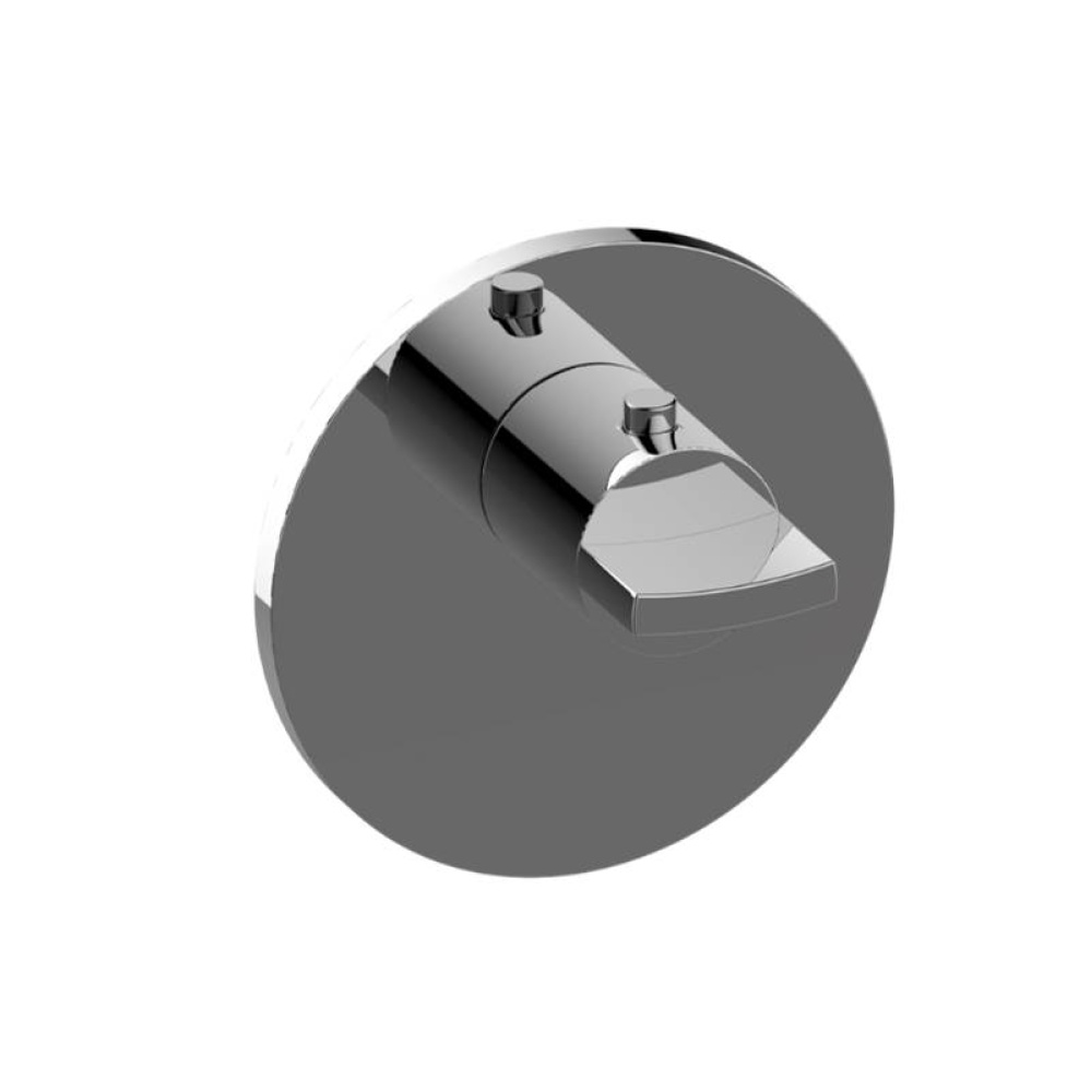 Sade/Targa Round M-Series Thermostatic Valve Trim Plate with Handle