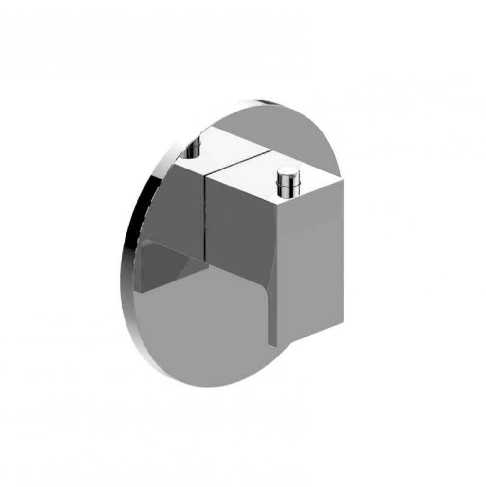 Solar Round M-Series Thermostatic Valve Trim Plate with Handle