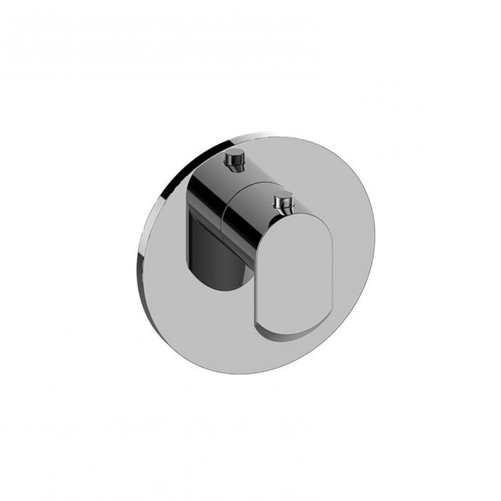 Phase Round M-Series Thermostatic Valve Trim Plate with Handle