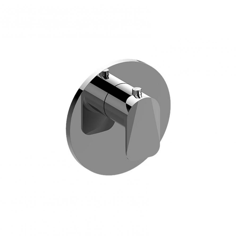 M-Series Round Thermostatic Trim Plate with Sento Handle