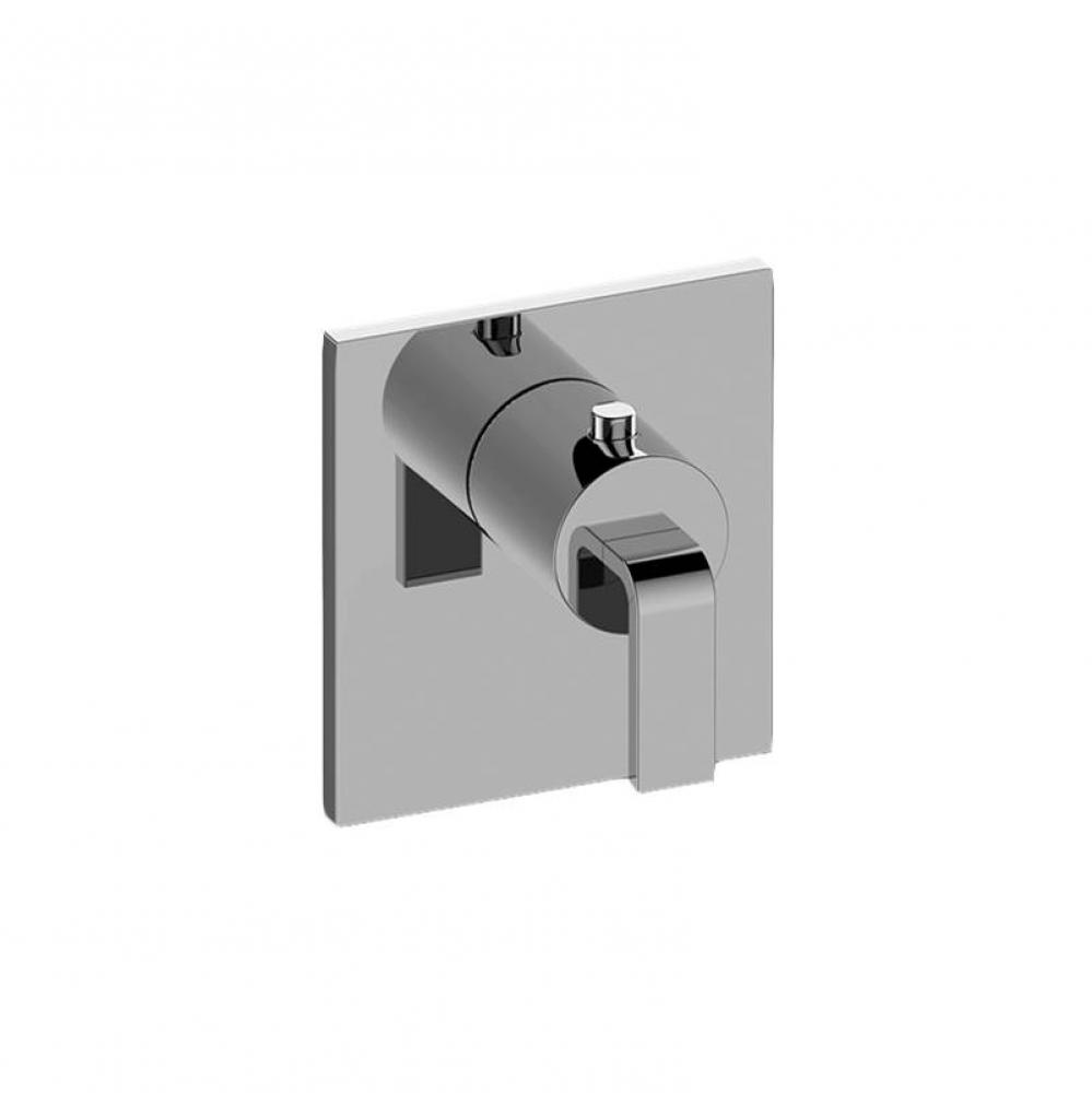 Immersion Square M-Series Thermostatic Valve Trim Plate with Handle