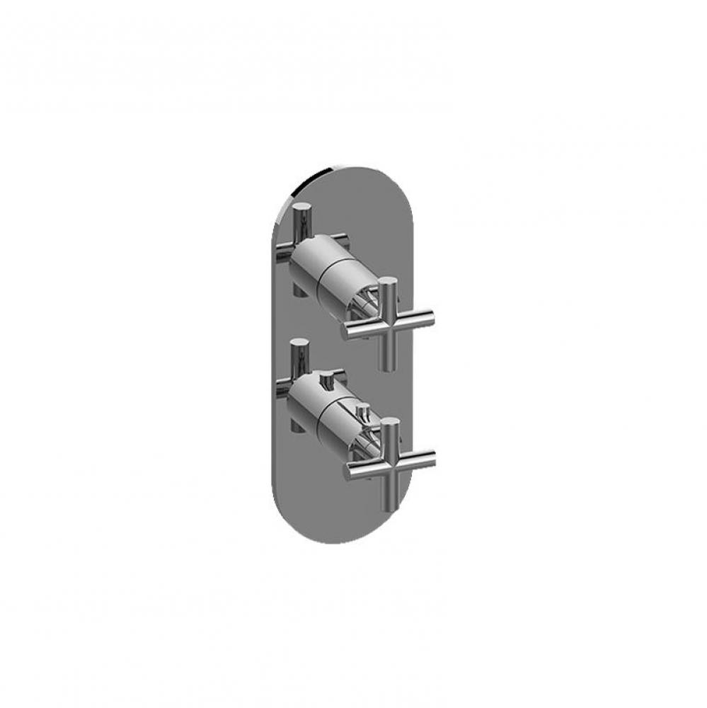 M.E./Terra Round M-Series Valve Trim with Two Handles