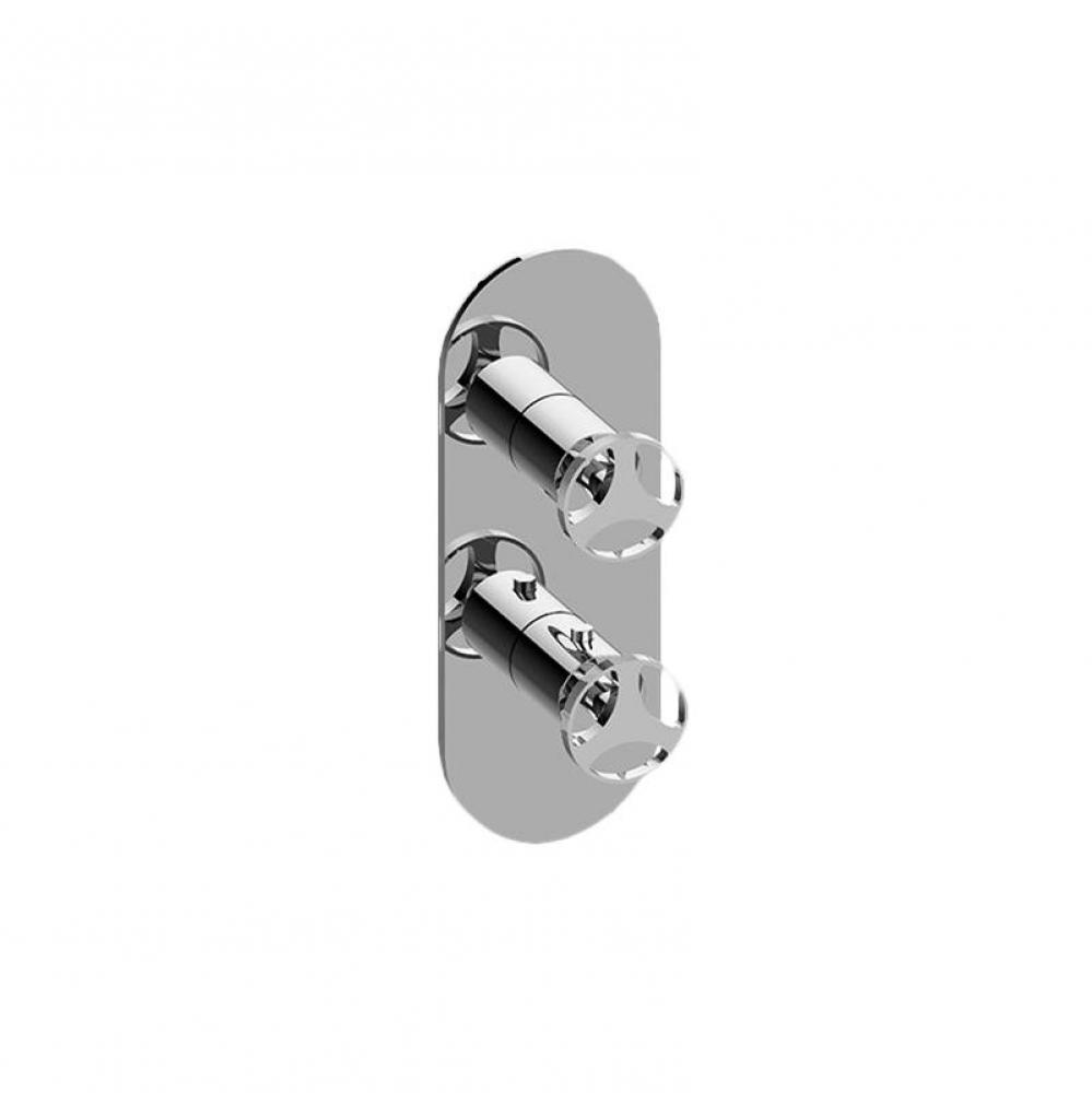 Harley Round M-Series Valve Trim with Two Handles
