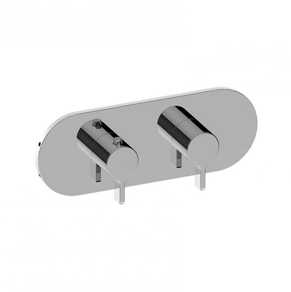 Terra Round M-Series Valve Trim with Two Handles (Horizontal Orientation)