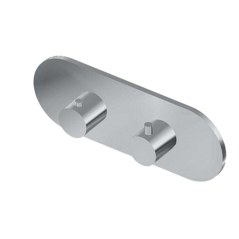 M.E. Round M-Series Valve Trim with Two Handles (Horizontal Orientation)