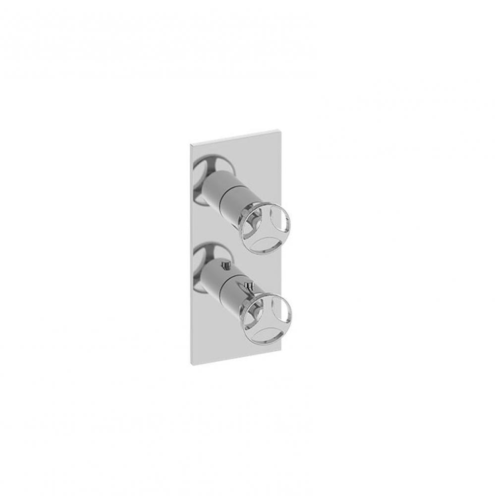 M-Series Square 2-Hole Trim Plate with Harley Handles (Vertical Installation)