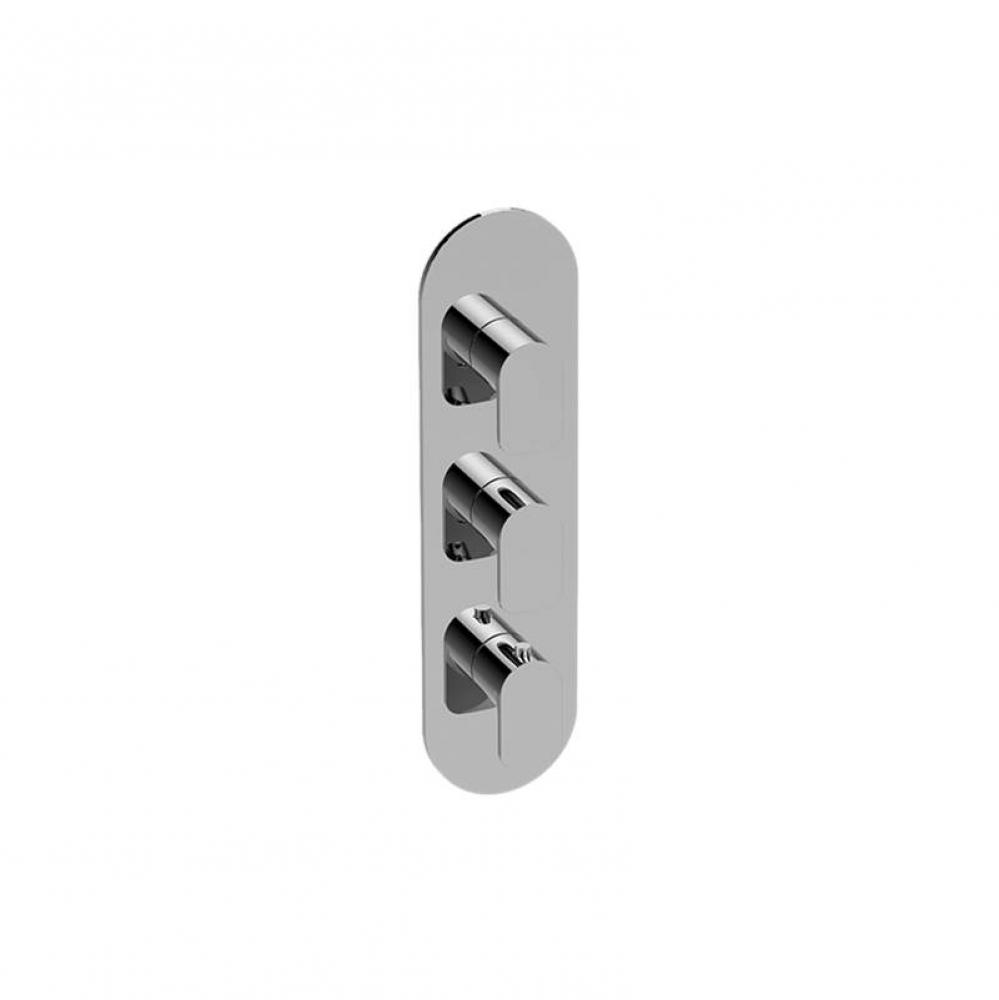 Sento Round M-Series Valve Trim with Three Handles