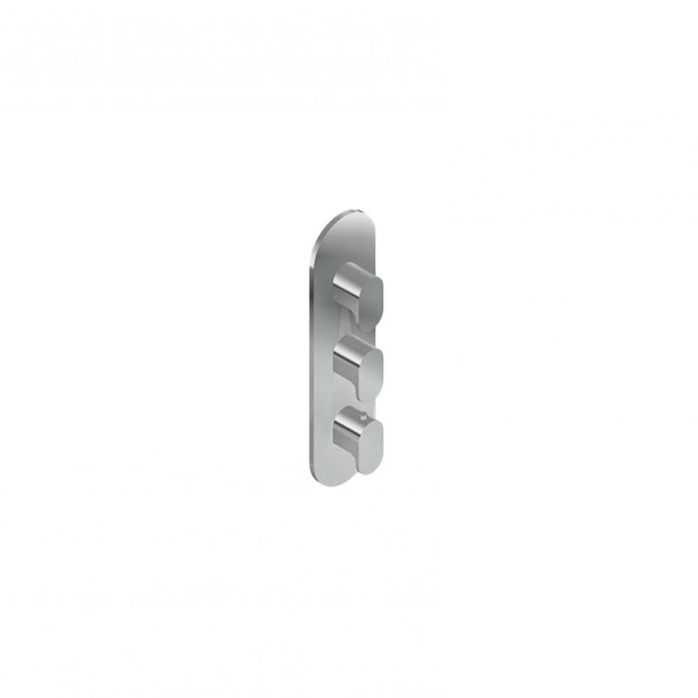 Ametis Round M-Series Valve Trim with Three Handles