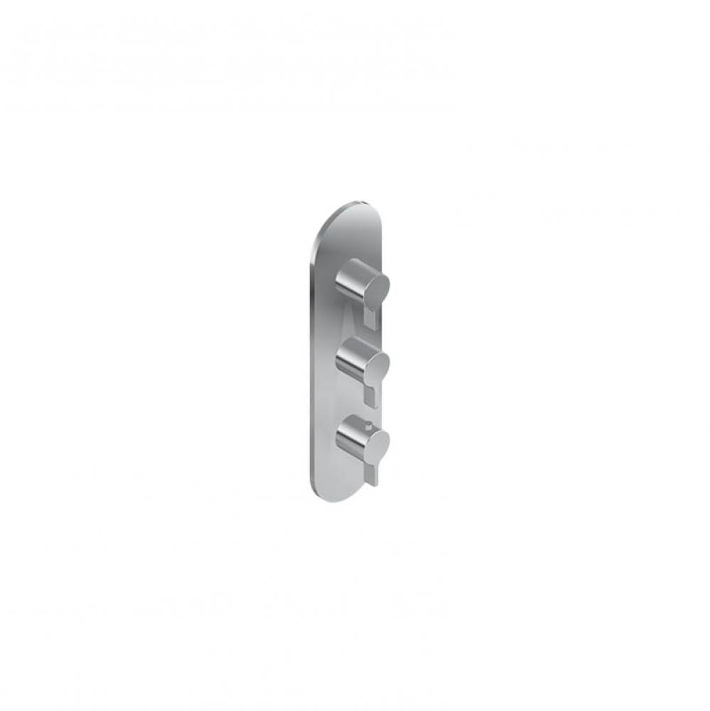 Terra Round M-Series Valve Trim with Three Handles