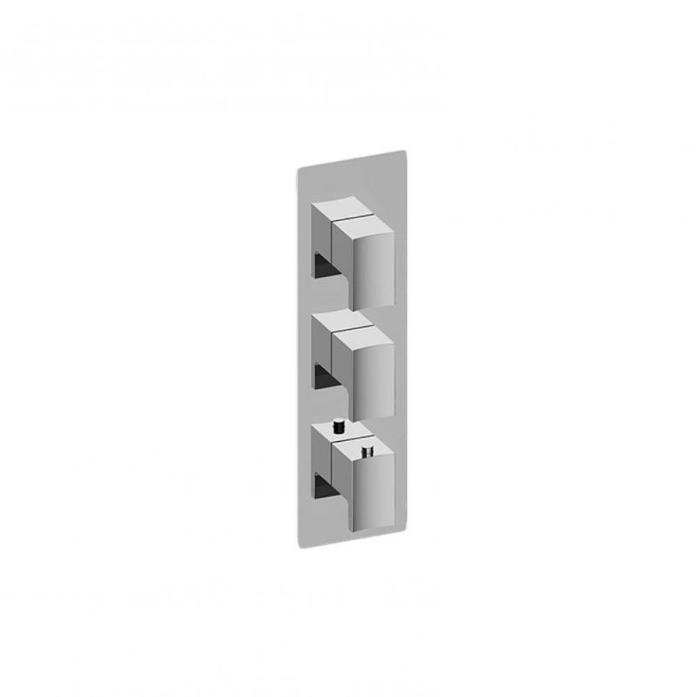 Sade/Targa Square M-Series Valve Trim with Three Handles