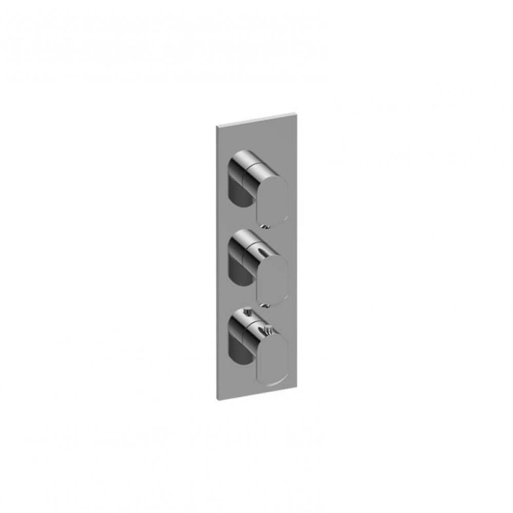 Phase Square M-Series Valve Trim with Three Handles