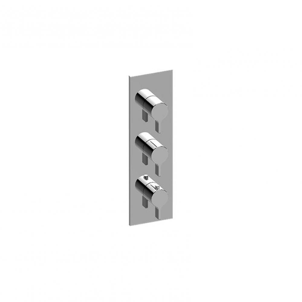 Terra Square M-Series Valve Trim with Three Handles