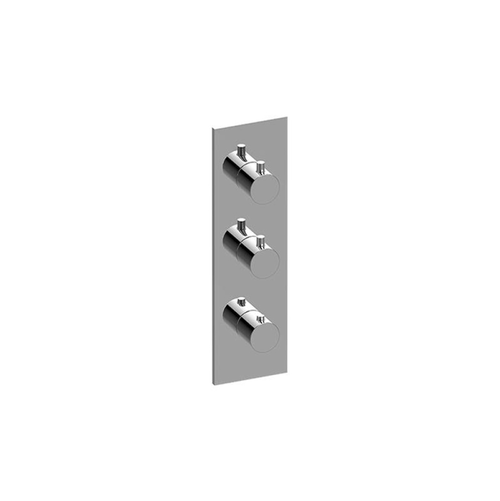 M-Series Square Thermostatic 3-Hole Trim Plate and Handle (Trim Only)