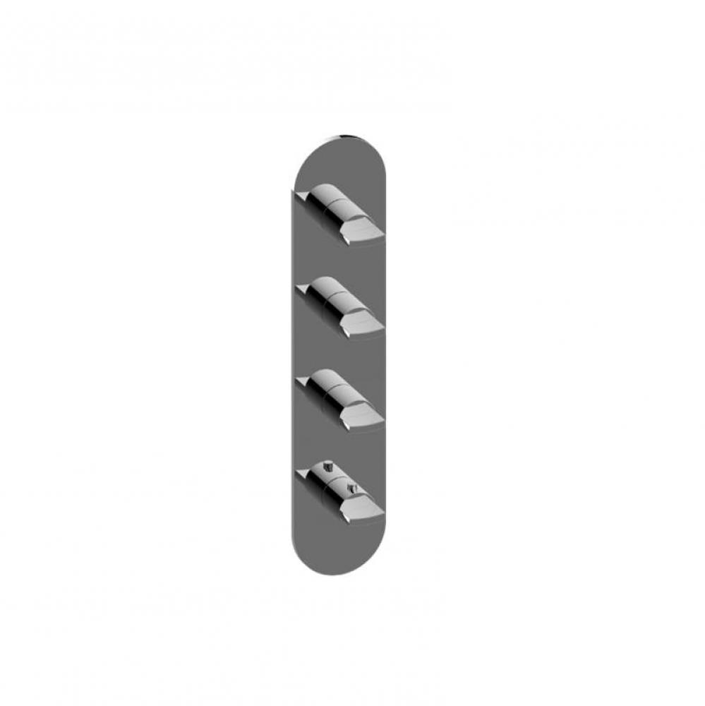 Sade/Targa Round M-Series Valve Trim with Four Handles