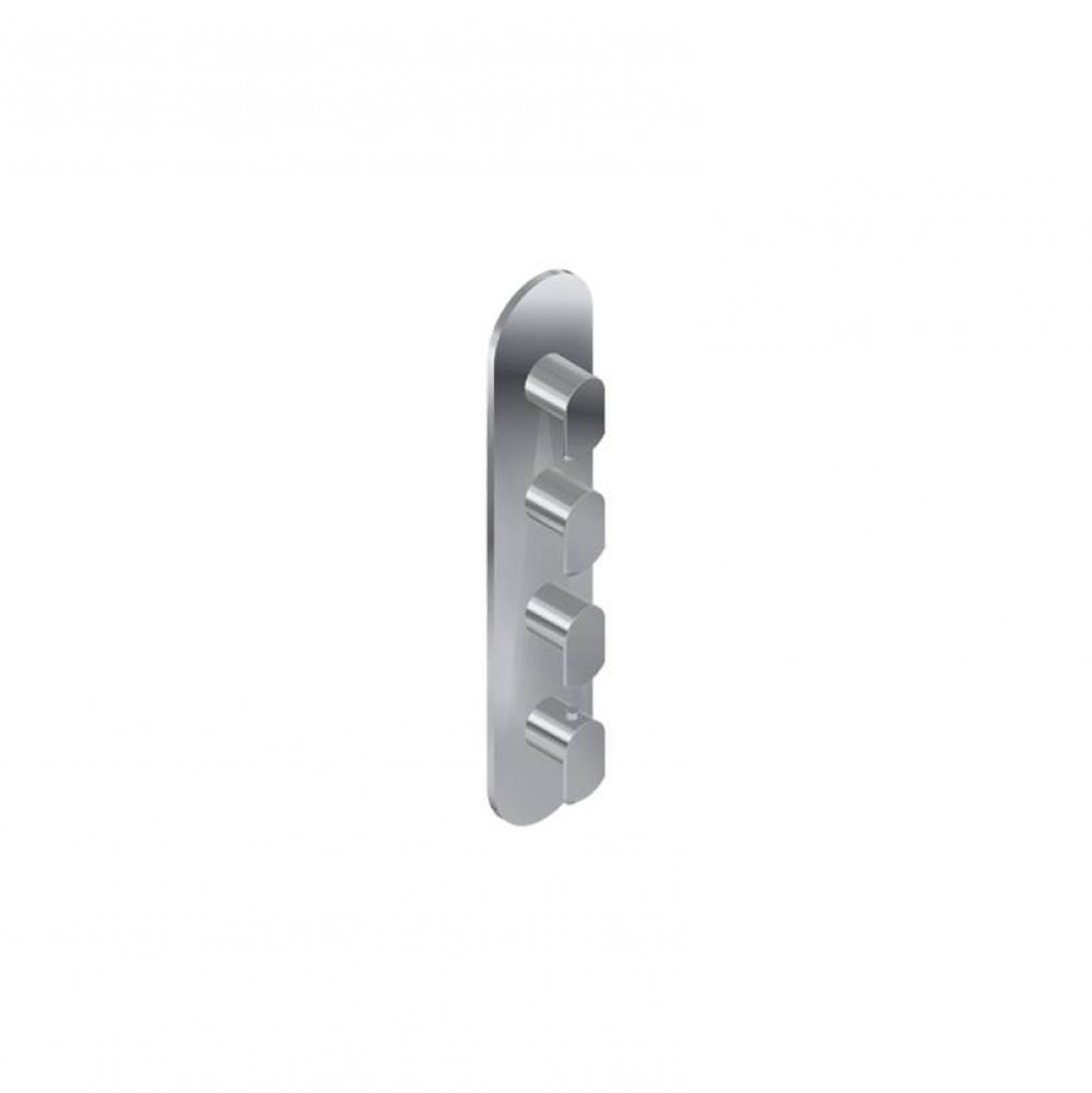 Phase Round M-Series Valve Trim with Four Handles