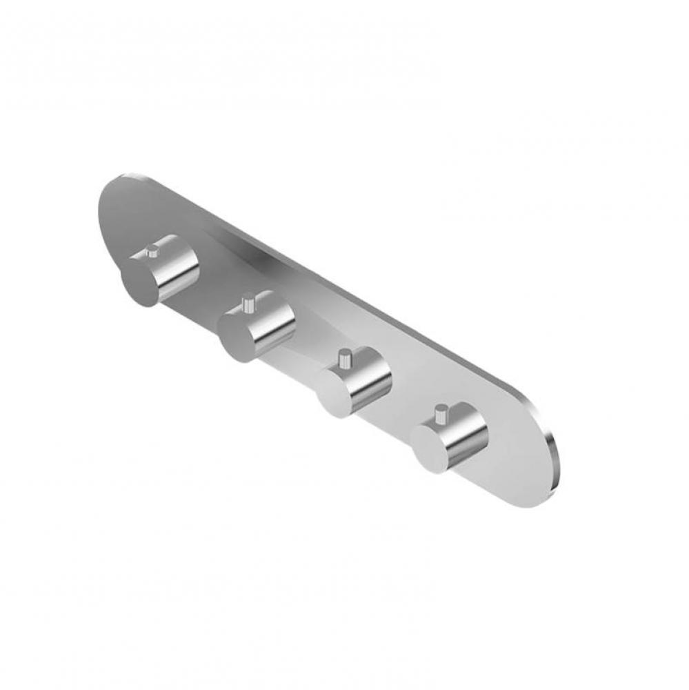 M.E. Round M-Series Valve Trim with Four Handles (Horizontal Orientation)