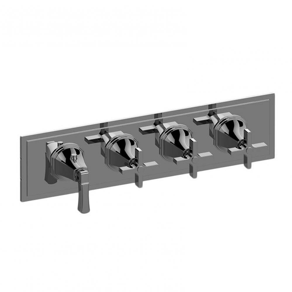 Finezza UNO M-Series Valve Trim with Four Handles (Horizontal Orientation)