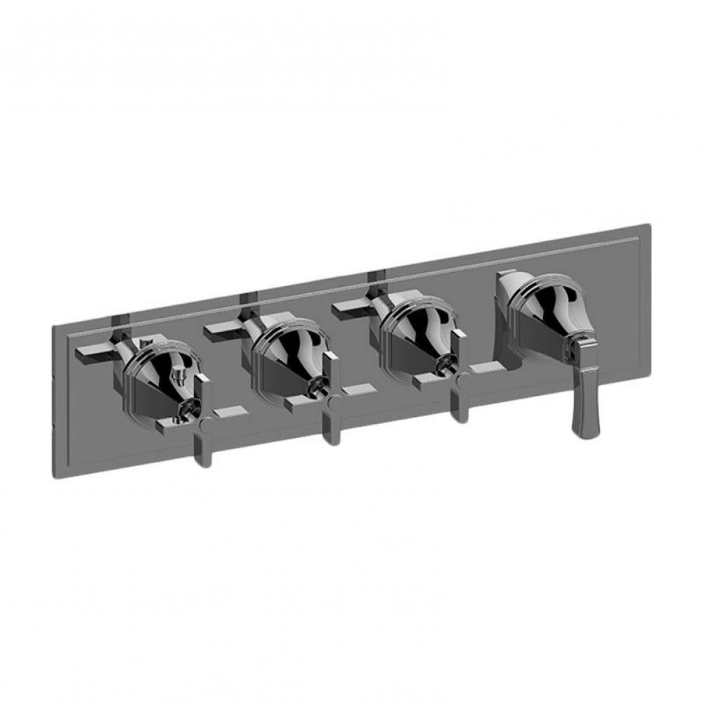 Finezza UNO M-Series Valve Trim with Four Handles (Horizontal Orientation)
