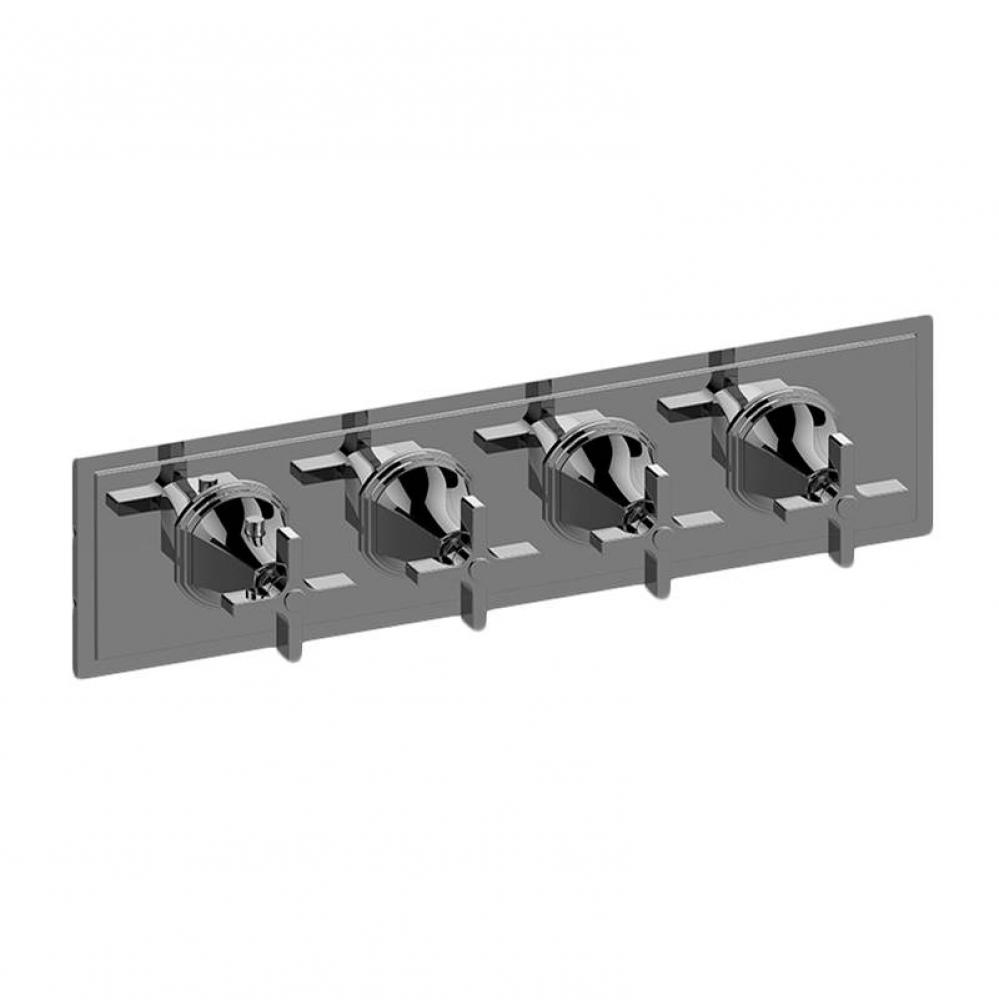 Finezza UNO M-Series Valve Trim with Four Handles (Horizontal Orientation)