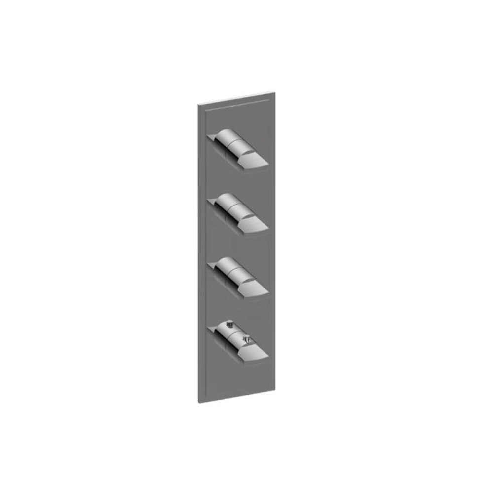 M-Series Transitional Square  4-Hole Trim Plate with Sade/Targa Handles (Vertical Orientation)