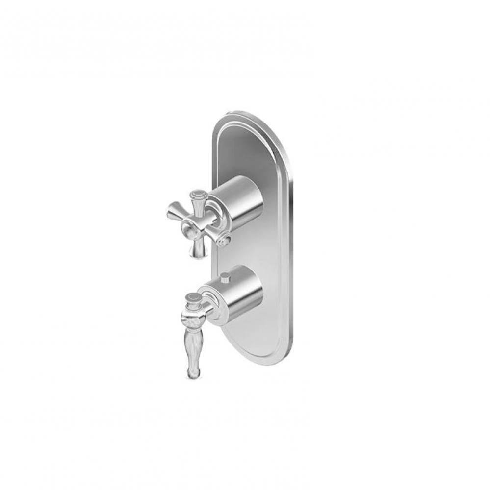M-Series Transitional 2-Hole Trim Plate w/Cross Handles (Vertical Installation)