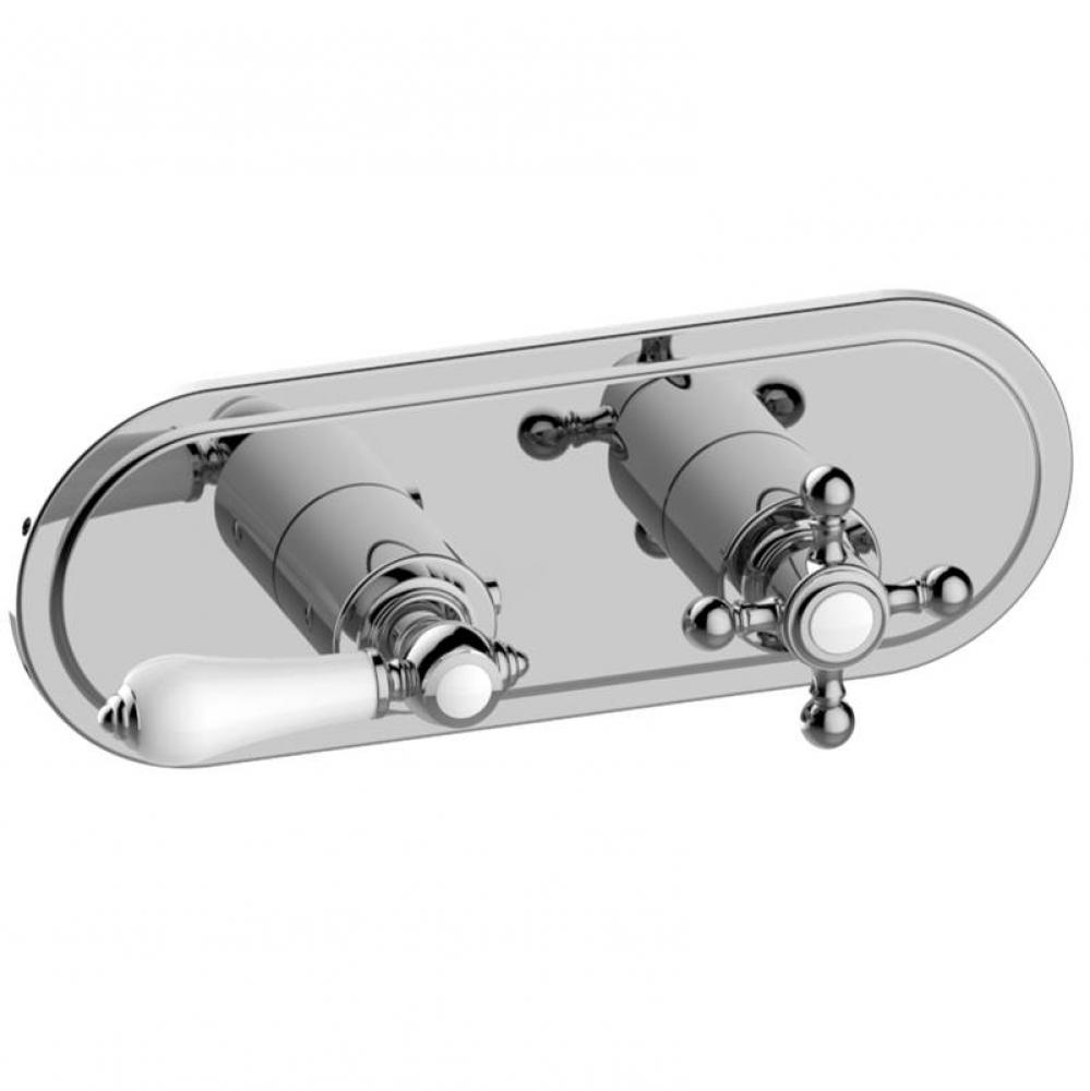 Adley Traditional M-Series Valve Trim with Two Handles (Horizontal Orientation)