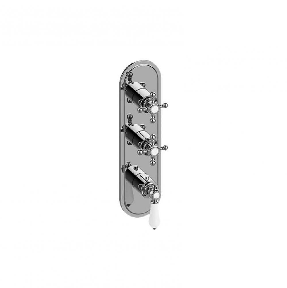 Adley Traditional M-Series Valve Trim with Three Handles