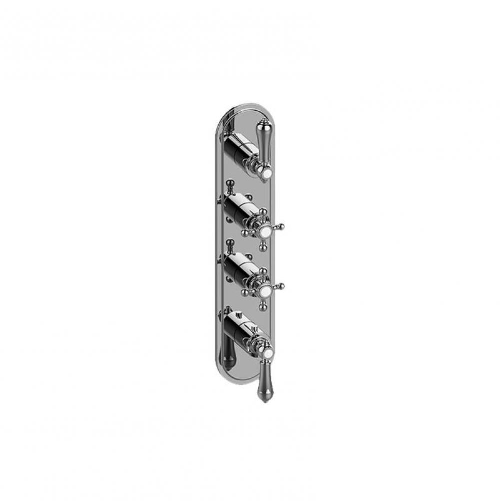 Adley Traditional M-Series Valve Trim with Four Handles