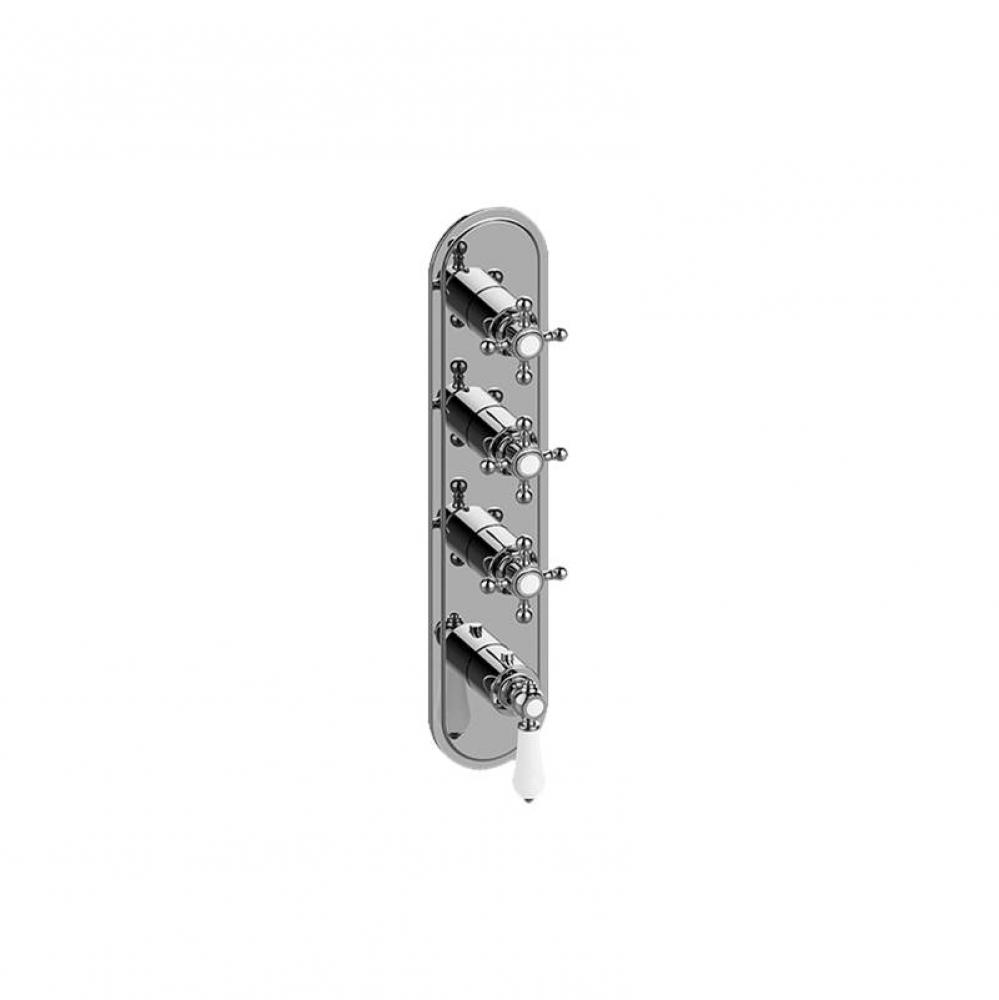Adley Traditional M-Series Valve Trim with Four Handles