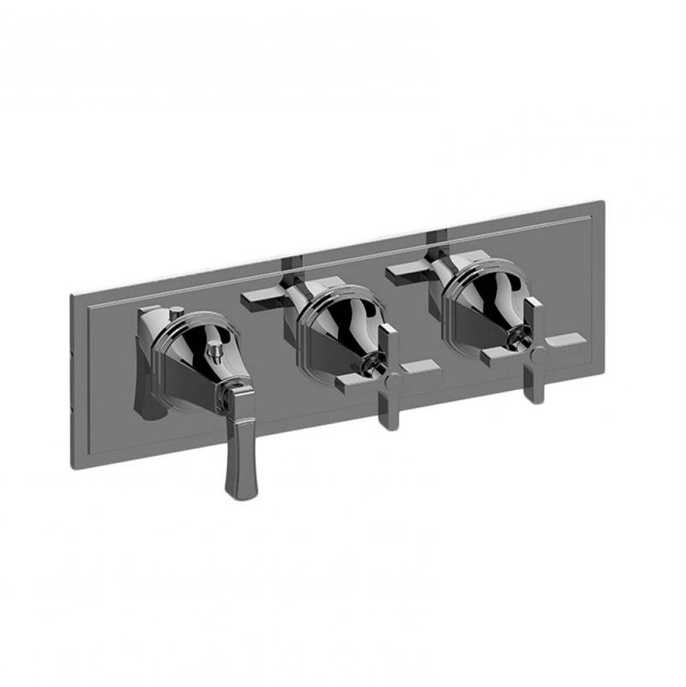 Finezza UNO M-Series Valve Trim with Three Handles (Horizontal Orientation)