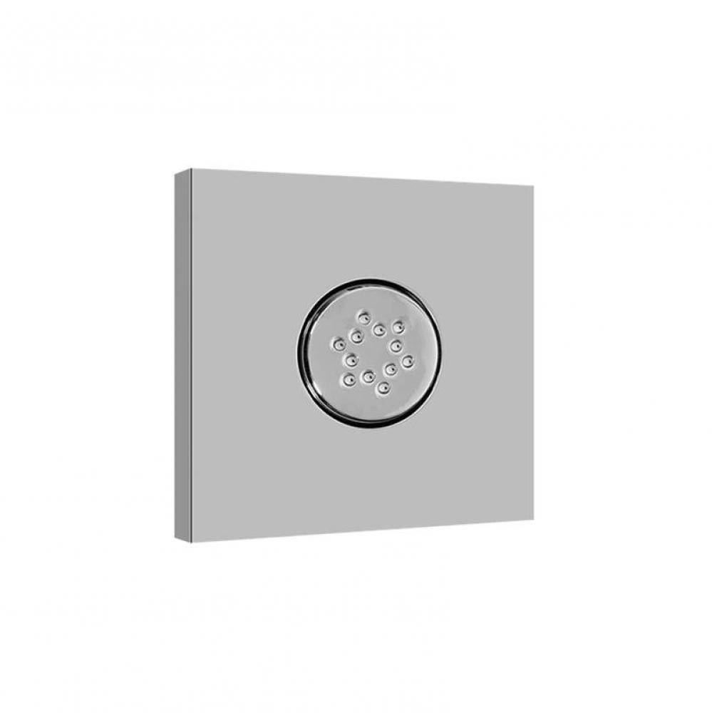 Square Flush Mount Body Spray w/Solid Brass Swivel Head