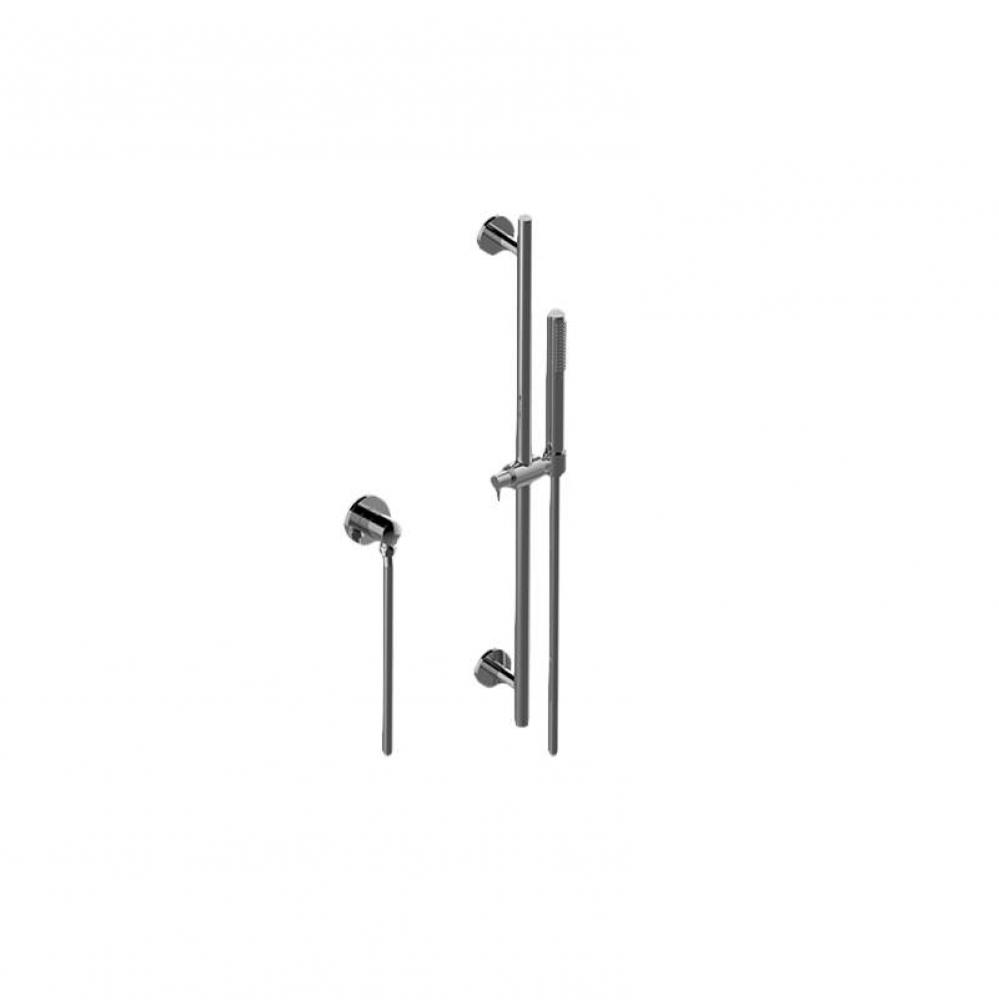 Harley Contemporary Handshower w/Harley Wall-Mounted Slide Bar