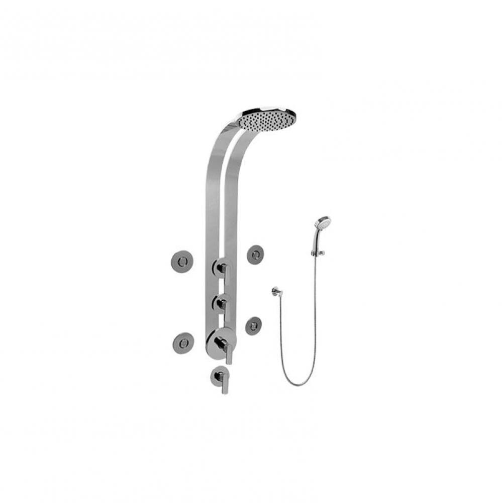 Round Thermostatic Ski Shower Set w/Body Sprays & Handspray (Trim Only)