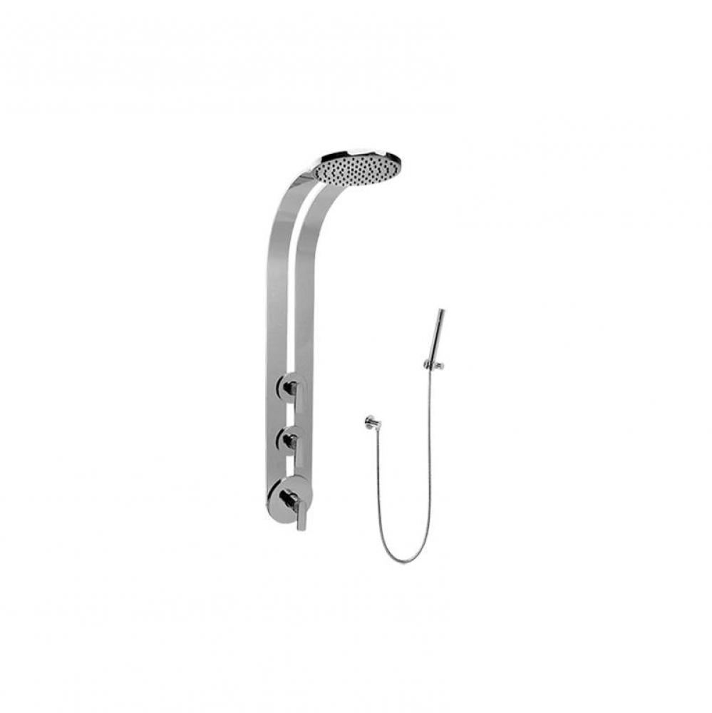 Round Thermostatic Ski Shower Set w/Handspray (Rough & Trim)