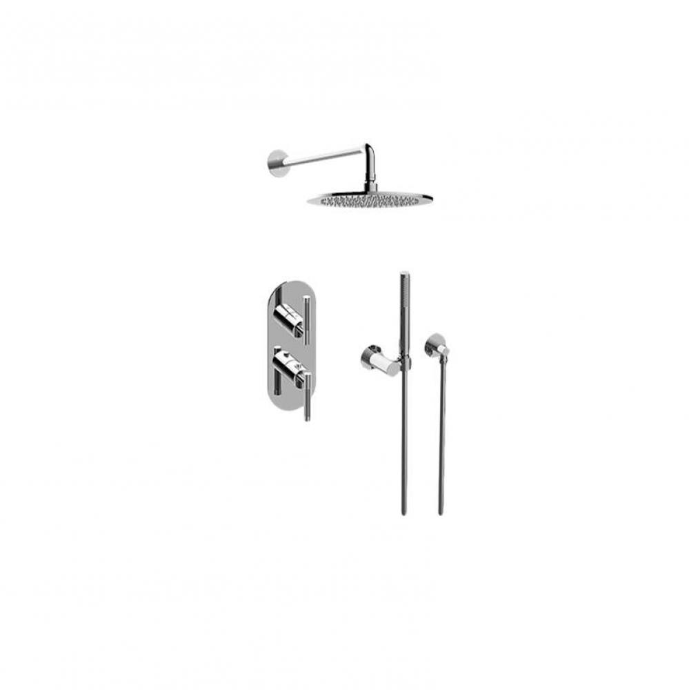 M-Series Thermostatic Shower System - Shower with Handshower (Rough & Trim)