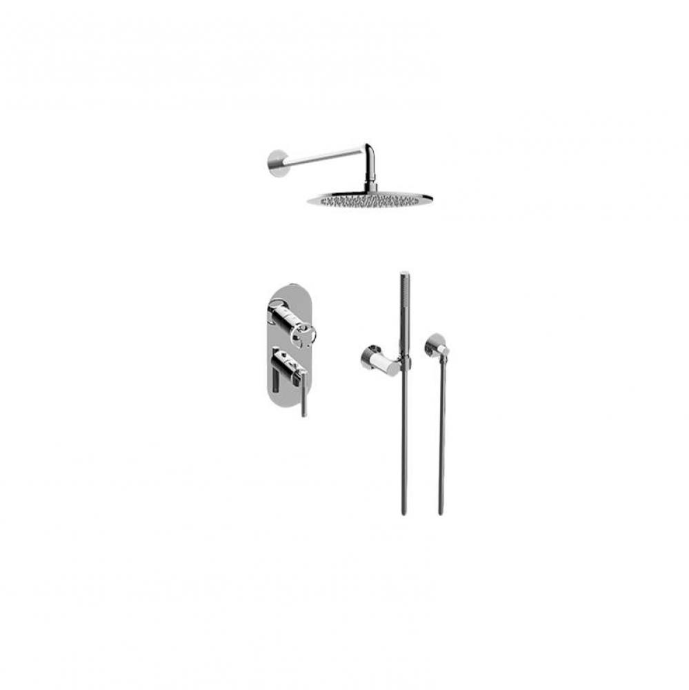 M-Series Thermostatic Shower System - Shower with Handshower (Rough & Trim)
