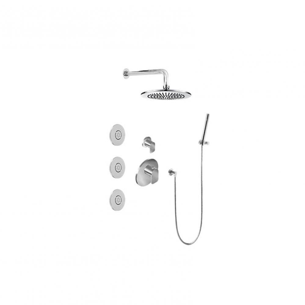 M-Series Full Thermostatic Shower System w/Diverter Valve (Rough & Trim)
