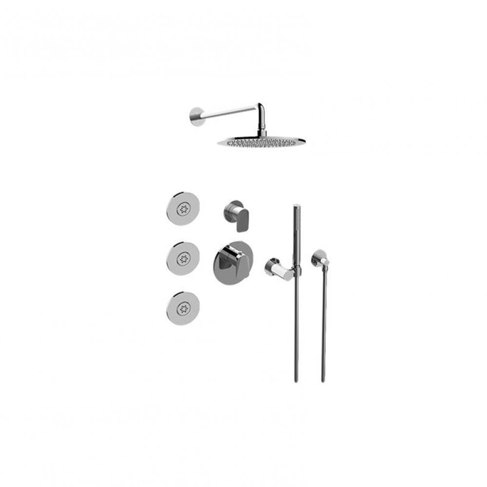 M-Series Full Thermostatic Shower System w/Diverter Valve (Rough & Trim)