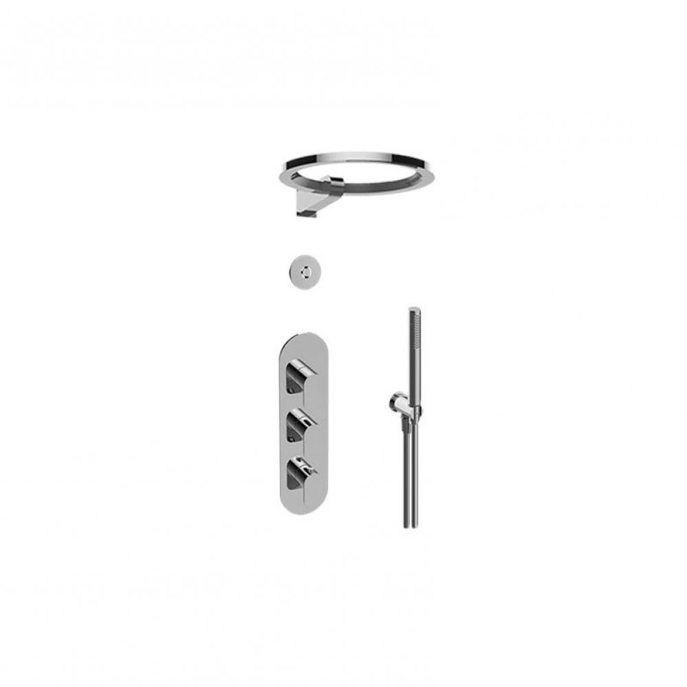 M-Series Thermostatic Set w/Ametis Ring, Handshower & Diverter Valve (Rough & Trim)