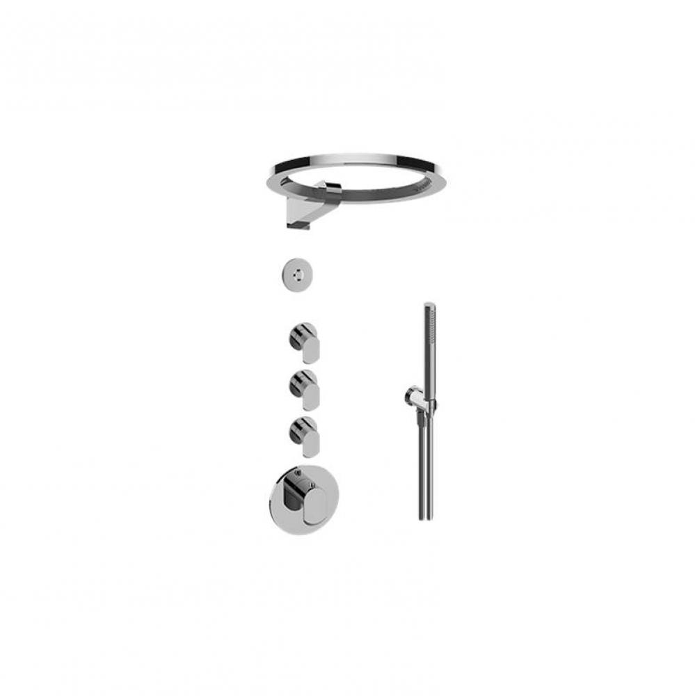 M-Series Thermostatic Set w/Ametis Ring and Handshower (Trim Only)