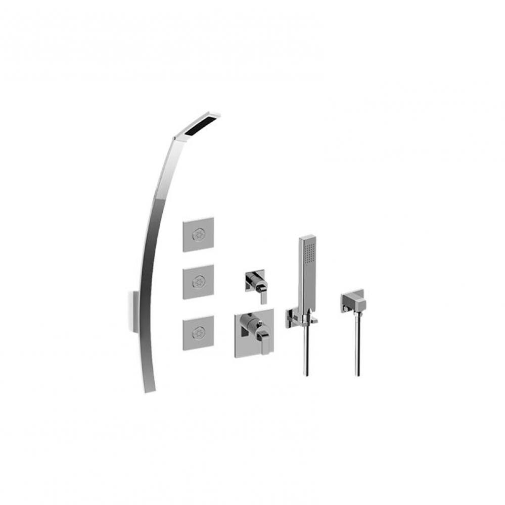 M-Series Full Thermostatic Shower System w/Diverter Valve (Rough & Trim)