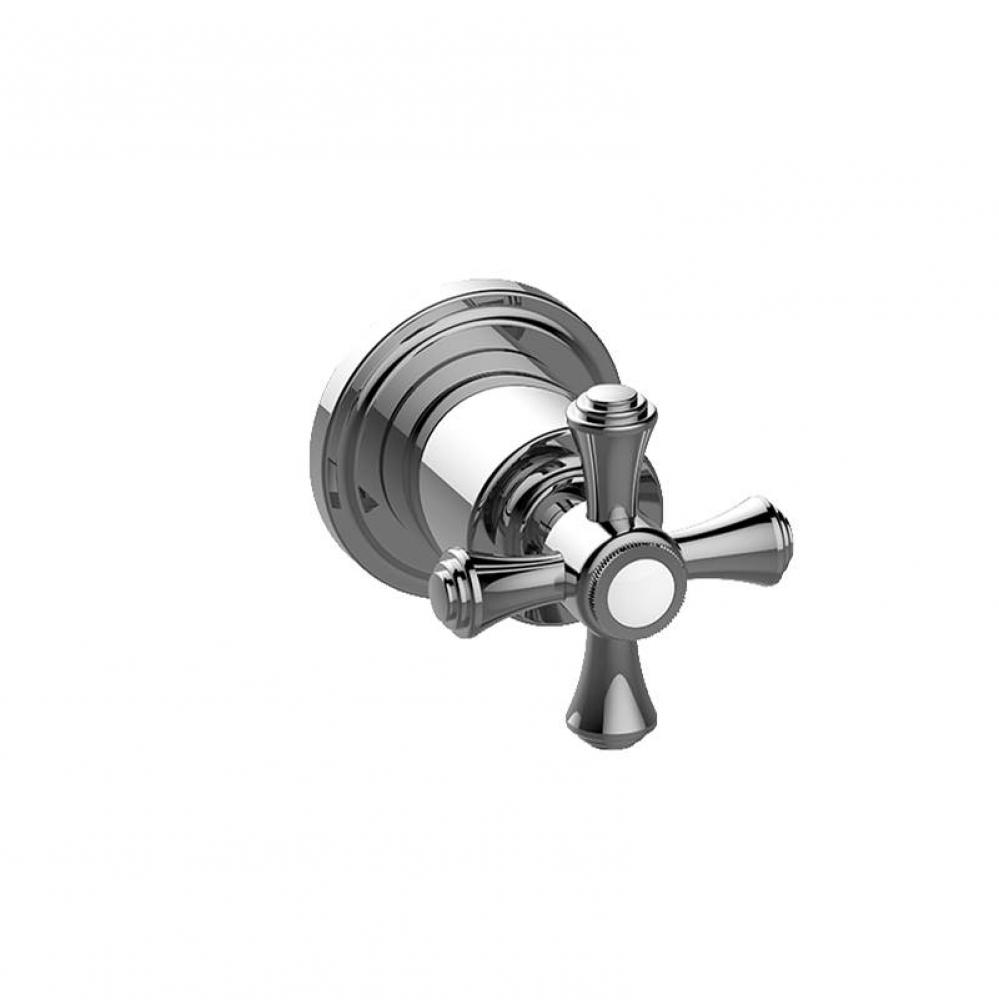 M-Series Transitional 3-Way Shared Diverter Trim Plate with Cross Handle