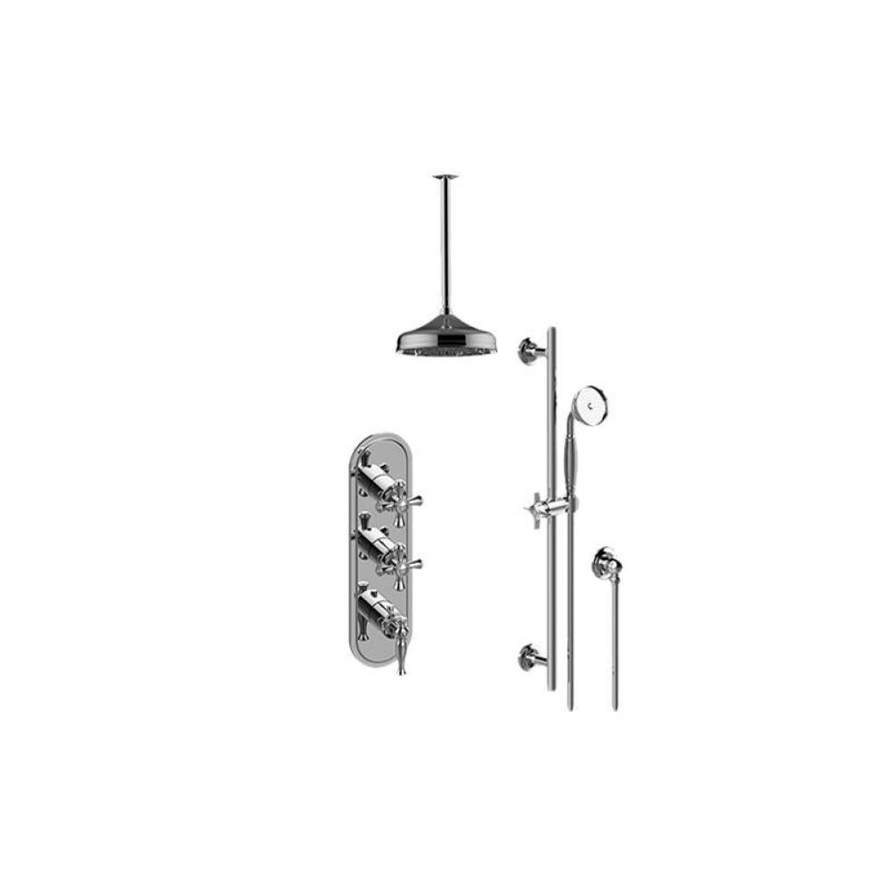 M-Series Thermostatic Shower System - Shower with Handshower (Rough & Trim)