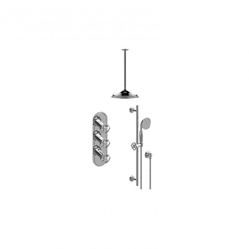 M-Series Thermostatic Shower System - Shower with Handshower (Rough & Trim)