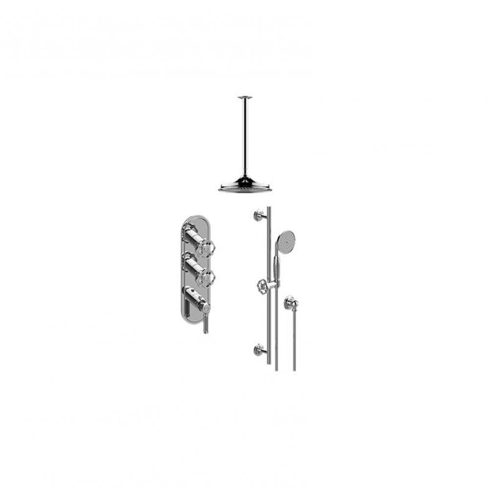 M-Series Thermostatic Shower System - Shower with Handshower (Rough & Trim)
